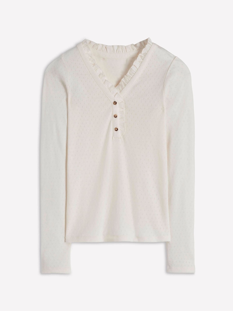 Boden Cream Henley Pyjamas Top - Image 5 of 5 Boden Cream Henley Pyjamas Top - Image 5 of 5