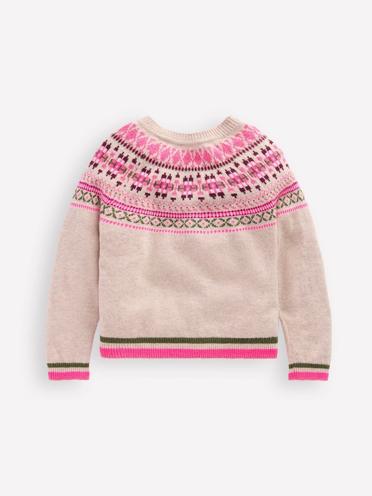 Boden Brown Edie Fair Isle Cardigan - Image 2 of 3 Boden Brown Edie Fair Isle Cardigan - Image 2 of 3