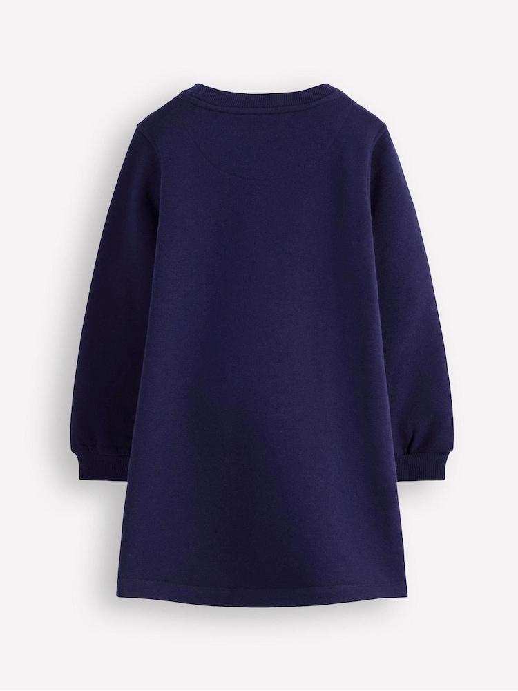 Boden Blue Ida Sweatshirt Appliqué Dress - Image 2 of 3
