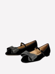 Boden Black Embellished Bow Mary Jane Flats - Image 4 of 6