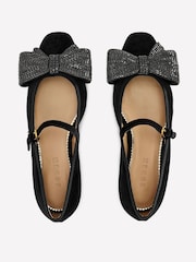 Boden Black Embellished Bow Mary Jane Flats - Image 5 of 6