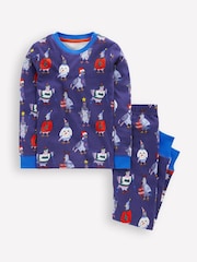 Boden Blue Snug Long John Pyjamas - Image 1 of 3