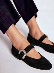 Boden Black Kylie Buckle Mary Janes Flats - Image 2 of 6