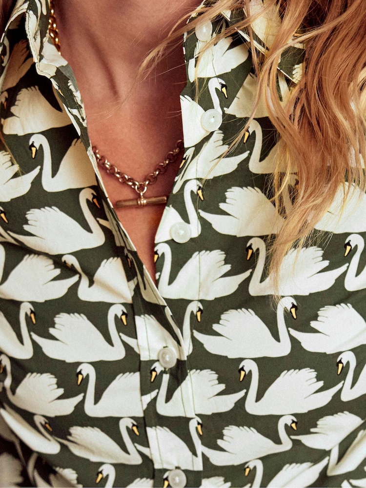 Boden Green Sienna Cotton Shirt - Image 2 of 6