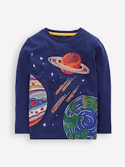 Boden Blue Space Glow Superstitch T-Shirt - Image 1 of 3