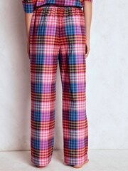 Boden Pink Brushed Cotton Pyjama Trousers - Image 3 of 6