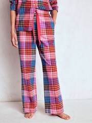 Boden Pink Brushed Cotton Pyjama Trousers - Image 4 of 6