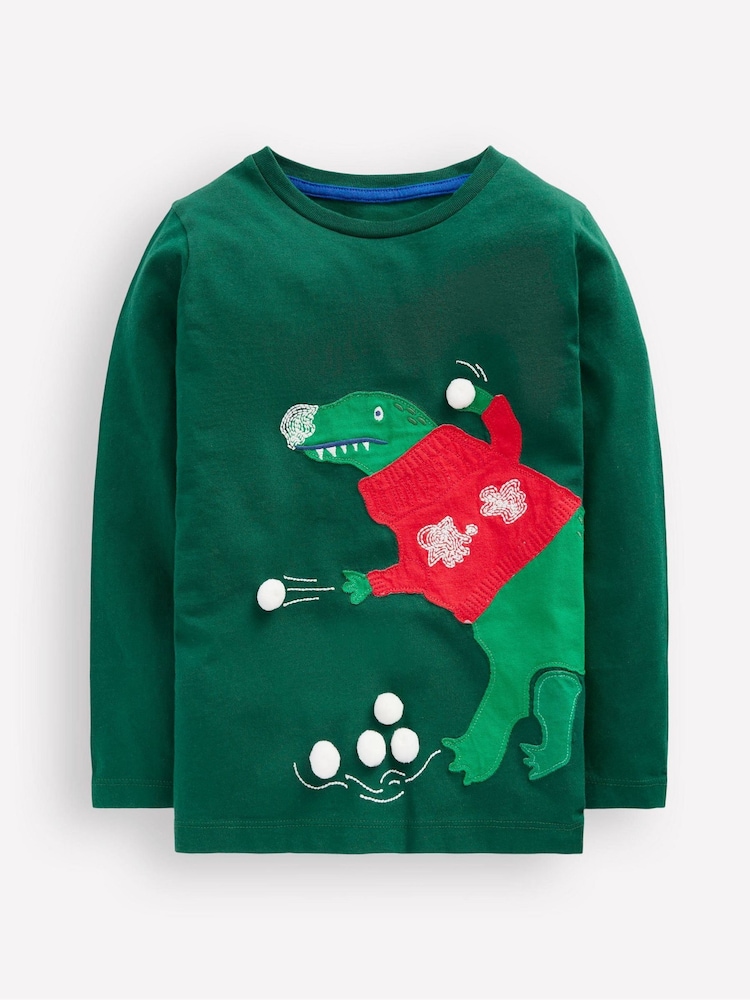 Boden Green Long Sleeve Novelty 3D T-Shirt - Image 1 of 3