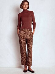 Boden Brown Emilia Cotton Roll Neck Jumper - Image 2 of 6