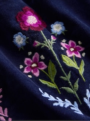 Boden Blue Clover Blouson Cord Dress - Image 4 of 4