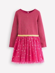 Boden Red Twirly Tulle Mix Dress - Image 1 of 3