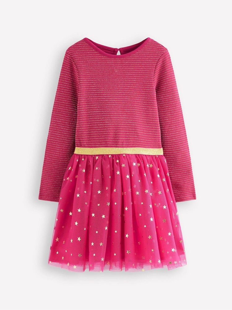 أحمر - Boden Twirly Tulle Mix Dress - صورة 1 من 3 أحمر - Boden Twirly Tulle Mix Dress - صورة 1 من 3