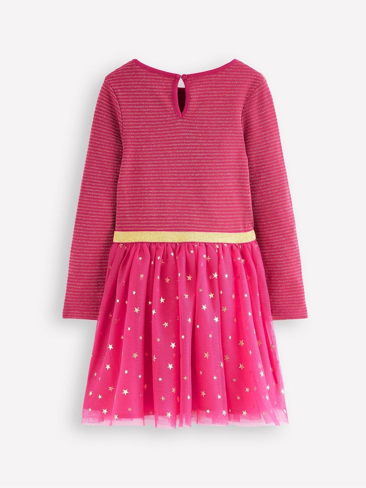 أحمر - Boden Twirly Tulle Mix Dress - صورة 2 من 3 أحمر - Boden Twirly Tulle Mix Dress - صورة 2 من 3