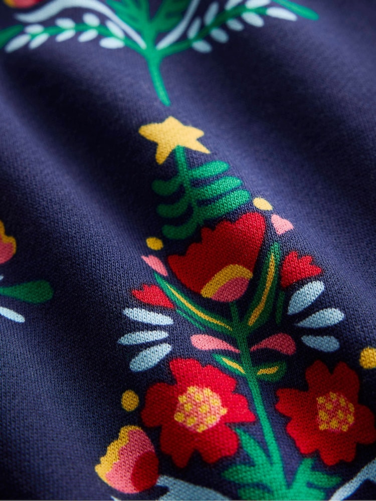 Boden Blue Christmas Cosy Sweatshirt Dress - Image 3 of 3 Boden Blue Christmas Cosy Sweatshirt Dress - Image 3 of 3