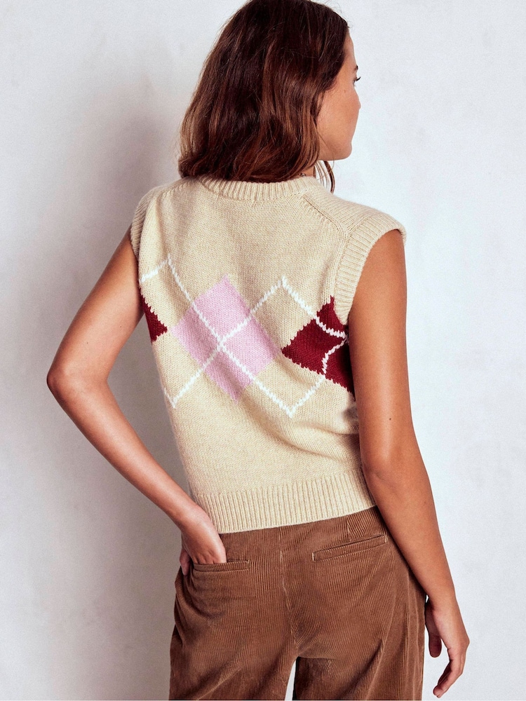 Boden Brown Eleanor Fair Isle Tank - Image 2 of 7 Boden Brown Eleanor Fair Isle Tank - Image 2 of 7