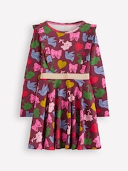Boden Red Cora Twirly Jersey Dress - Image 1 of 3