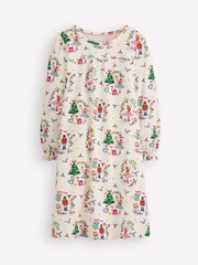 Boden Cream Nutcracker Printed Long Sleeve Nightie - Image 1 of 3