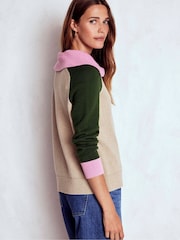 Boden Cream Lucy Half Zip Jumper - Image 3 of 7