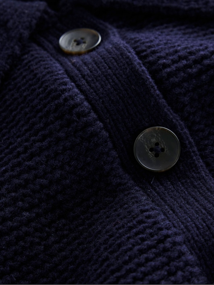 Boden Blue Chunky Collar Knitted Jacket - Image 6 of 6 Boden Blue Chunky Collar Knitted Jacket - Image 6 of 6