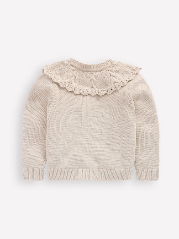 Boden Cream Embroidered Yoke Cardigan - Image 2 of 3