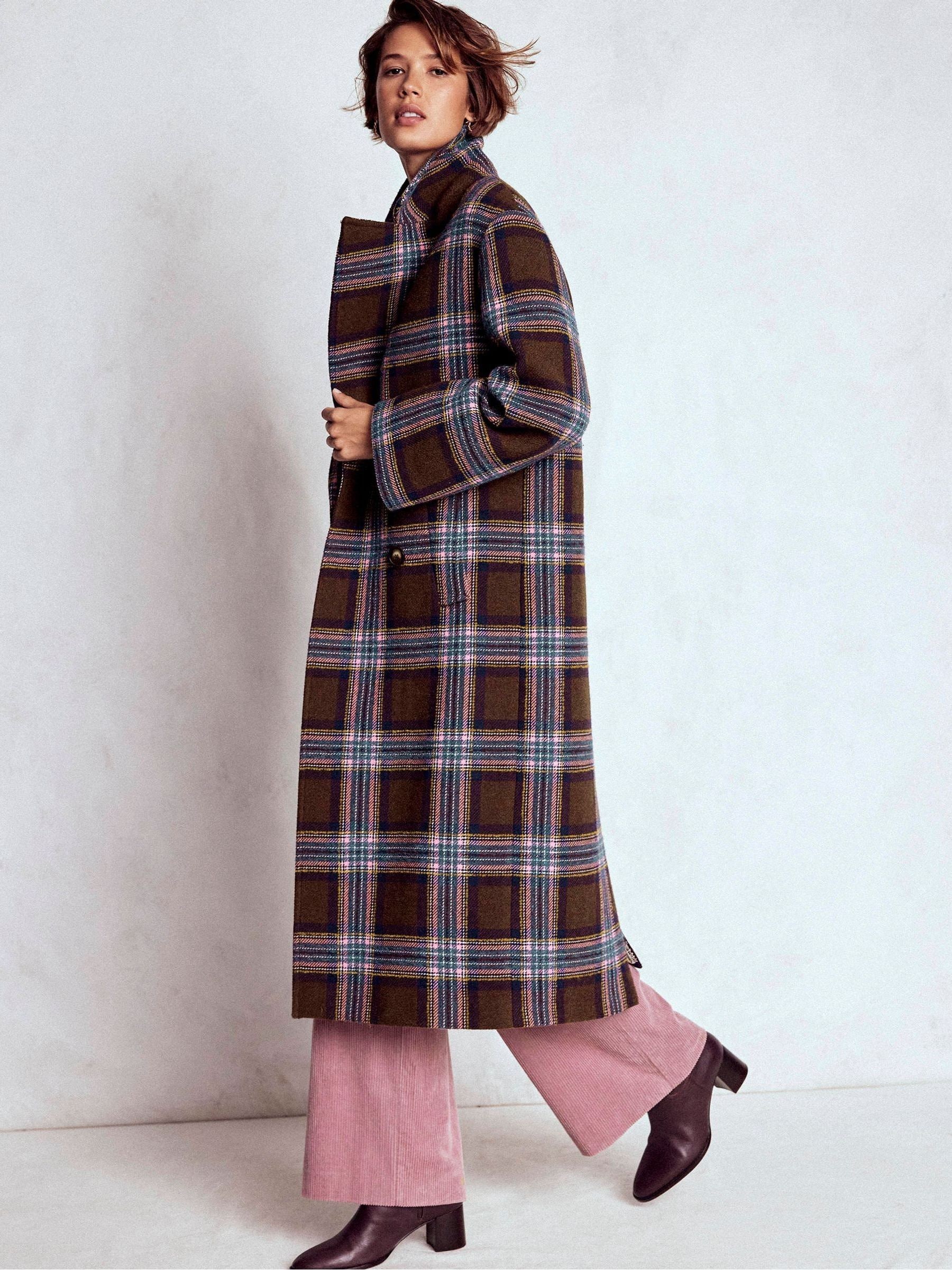 Buy Boden Brown Cocoon Wool Coat from Next USA