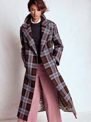 Boden Brown Cocoon Wool Coat - Image 3 of 6