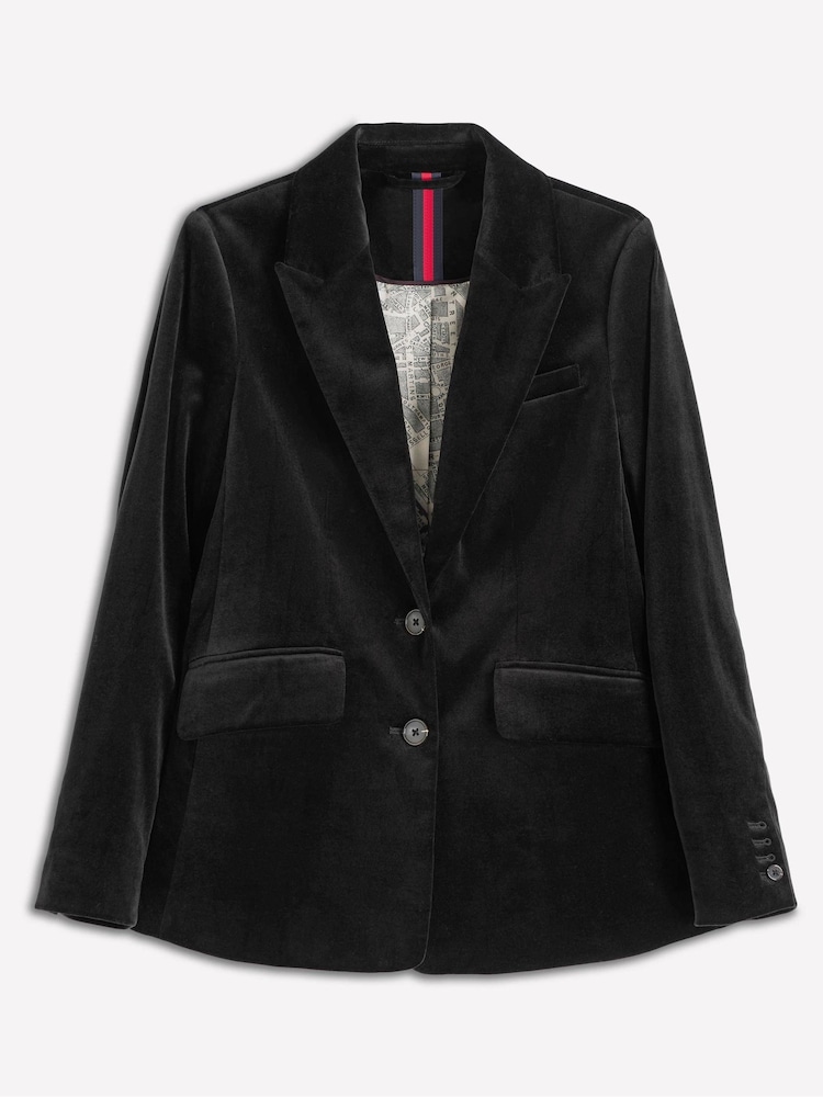 Boden Black Stamford Velvet Blazer - Image 6 of 6 Boden Black Stamford Velvet Blazer - Image 6 of 6
