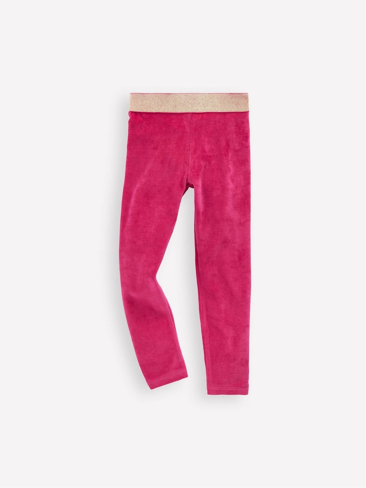 Boden Pink Velvet Leggings - Image 1 of 3