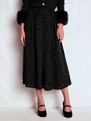 Boden Black Verity Lace Midi Skirt - Image 5 of 6