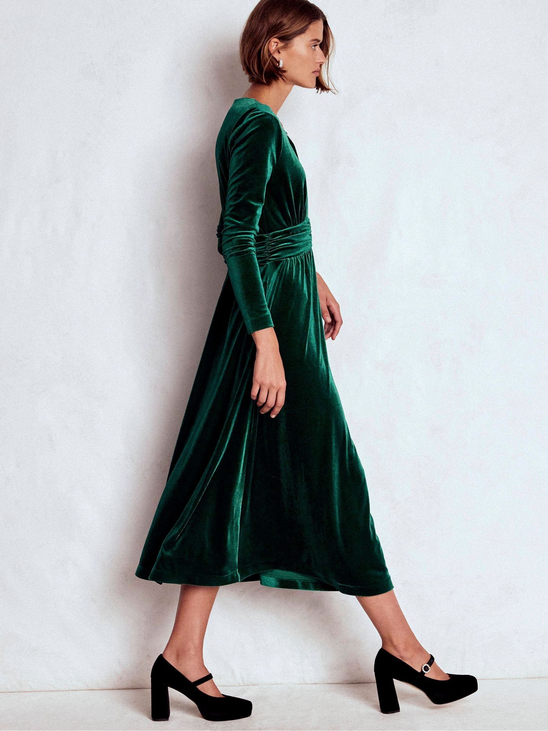 Buy Boden Green Tilda Velvet Midi Dress from Next USA