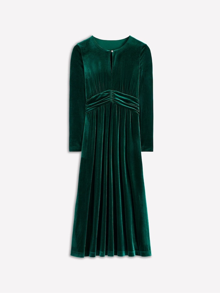 Boden Green Tilda Velvet Midi Dress - Image 6 of 6 Boden Green Tilda Velvet Midi Dress - Image 6 of 6
