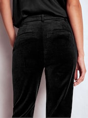 Boden Black Fitted Velvet Flare Trousers - Image 5 of 7
