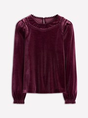 Boden Purple Mila Velvet Top - Image 5 of 5