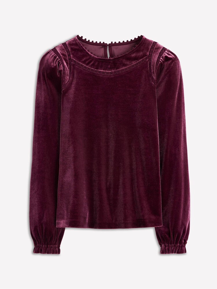 Boden Purple Mila Velvet Top - Image 5 of 5