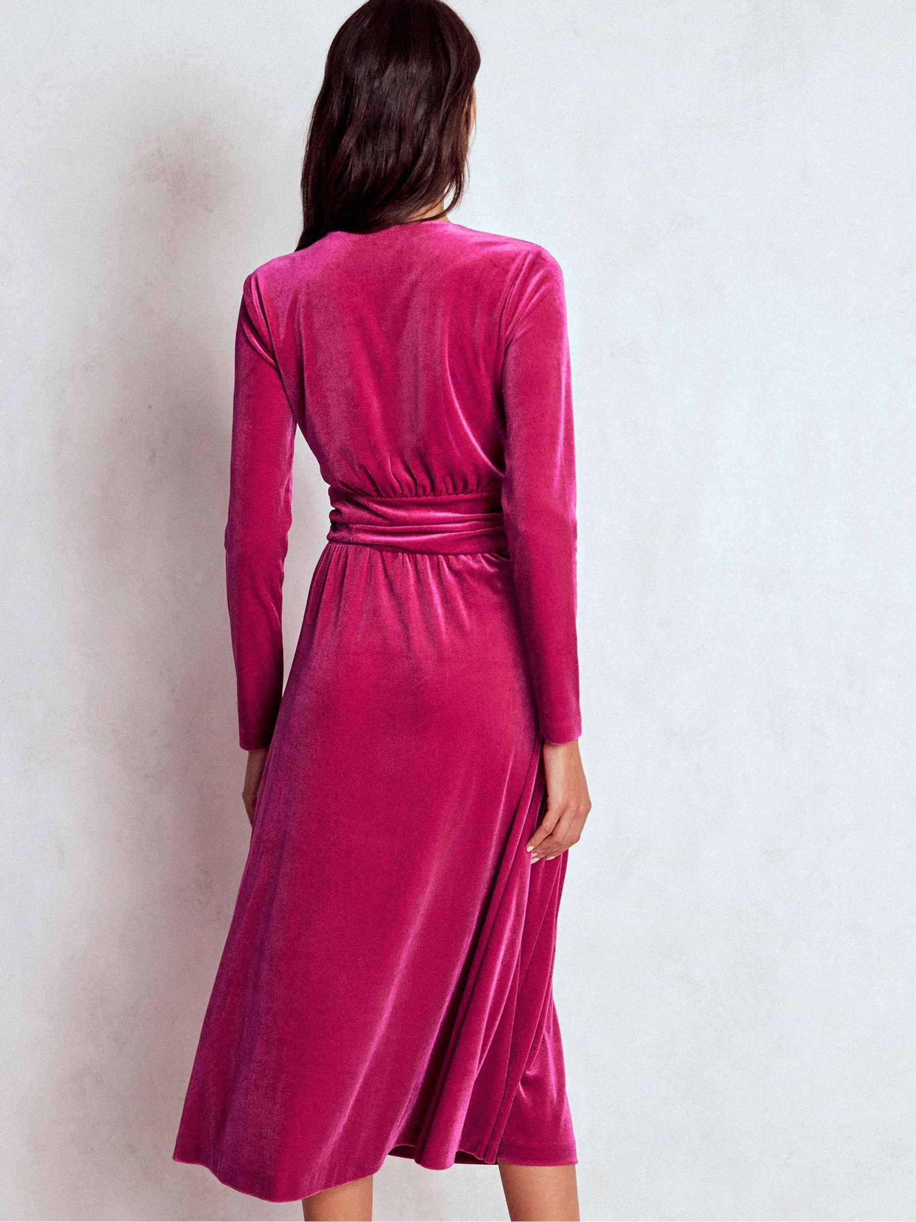 Buy Boden Pink Tilda Velvet Midi Dress from Next USA