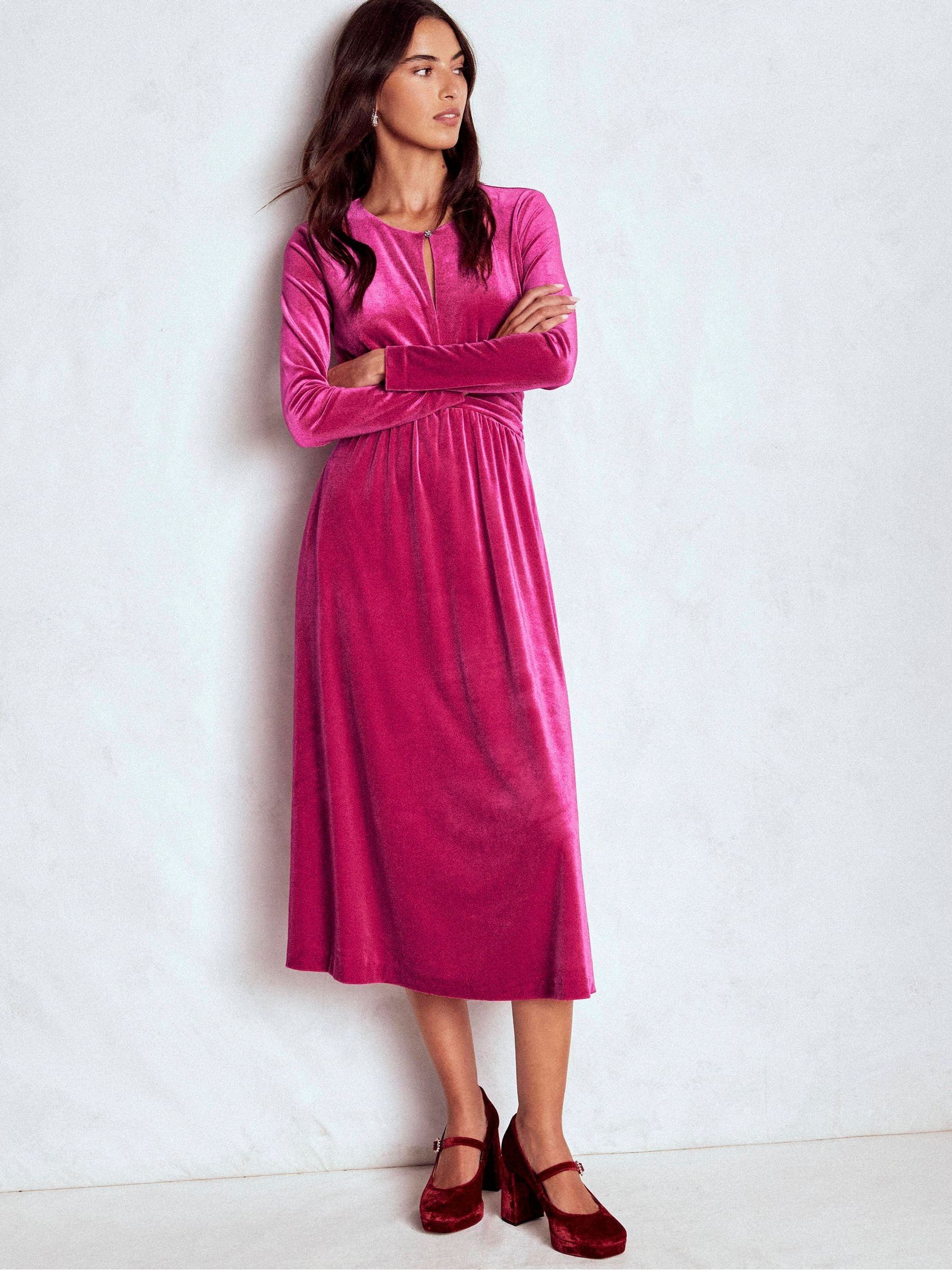 Buy Boden Pink Tilda Velvet Midi Dress from Next USA