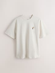 Ecru White License Guinness Plain Embroidered T-Shirt - Image 5 of 7