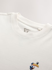 Ecru White License Guinness Plain Embroidered T-Shirt - Image 6 of 7