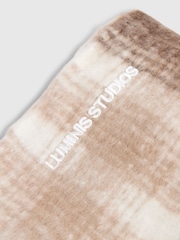 River Island Brown Brushed Check Scarf - Image 3 of 4