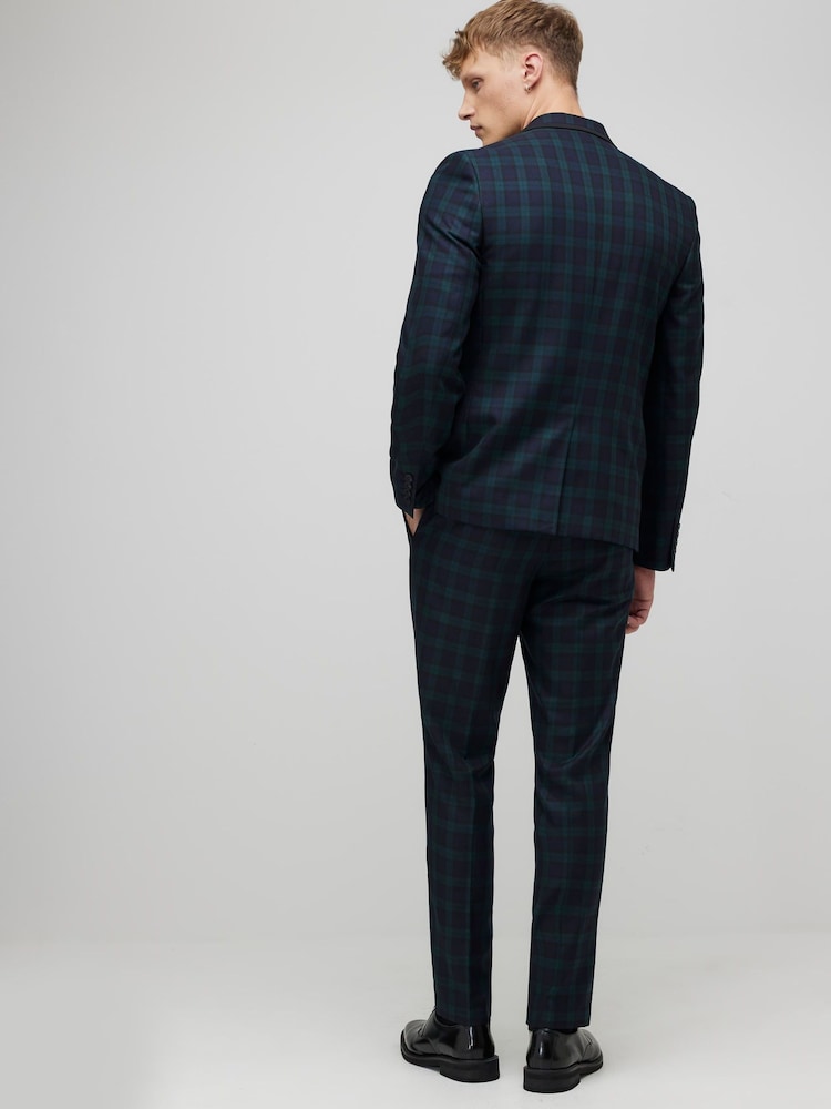 River Island Slim Fit Check Suit Trousers - Imagen 2 de 4