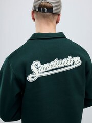 River Island Green Oversized Sanctuaire Felt Polo Top - Image 4 of 4