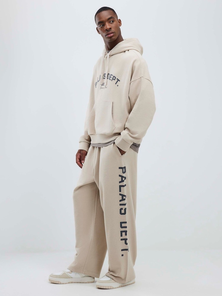 River Island Cream Palais Wide Leg Joggers - Image 4 of 4