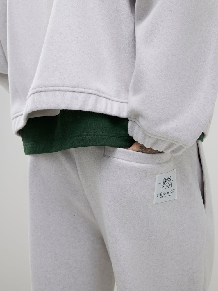 River Island Grey Sanctuaire Felt Wide Leg Joggers - Image 4 of 4