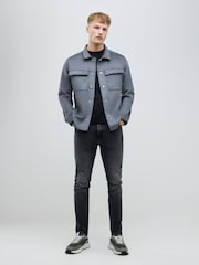 River Island Grey Faux Suede Overshirt - Image 2 of 4