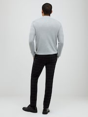River Island Black Skinny Fit Check Stretch Trousers - Image 2 of 4
