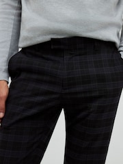 River Island Black Skinny Fit Check Stretch Trousers - Image 4 of 4