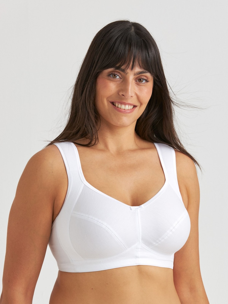 Miss Mary of Sweden Black Cotton Divide Non-Wired Bra - Image 1 of 3