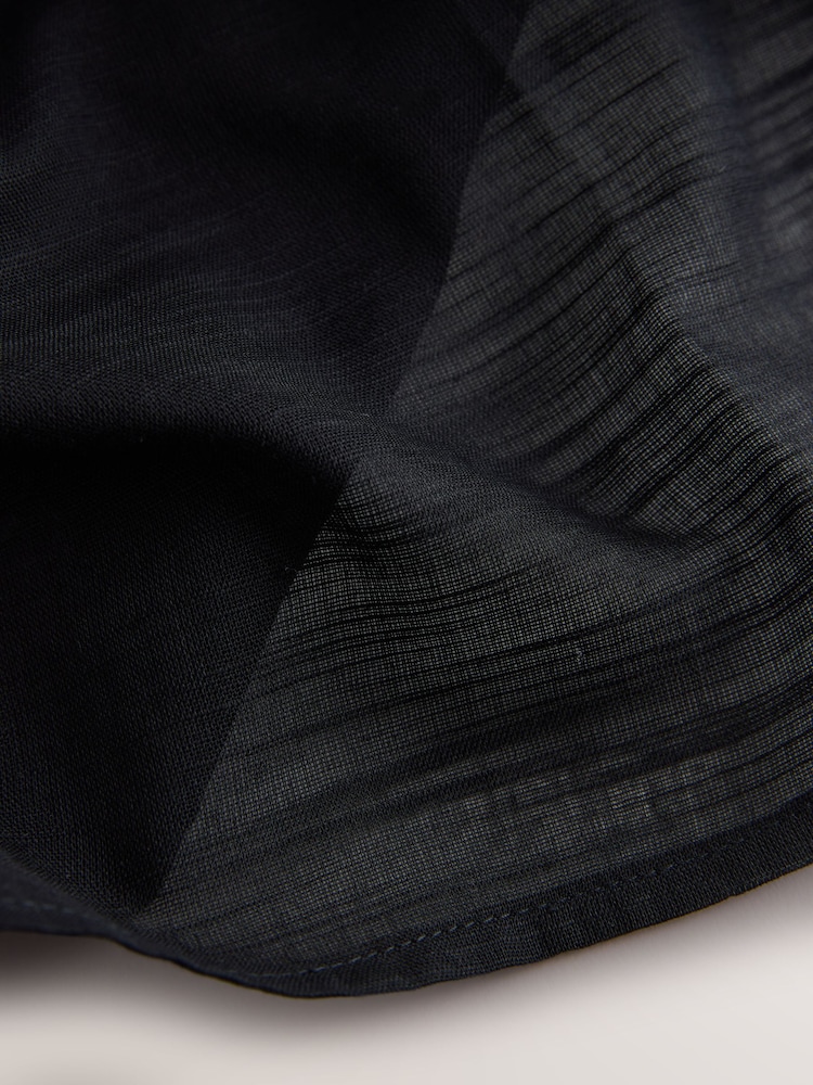 Black Cotton Overhead Shirt Cover-Up - Image 2 of 3