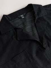 Black Cotton Overhead Shirt Cover-Up - Image 3 of 3