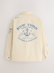 Neutral Canvas Pattern Shacket - Image 1 of 5